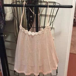Pink spaghetti strap cami